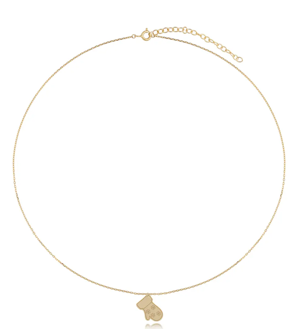 Naszyjnik pozłacany I love winter NSE0126