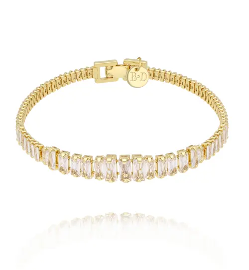 Bransoletka tenisowa z wydłużonymi kryształami BSS0287