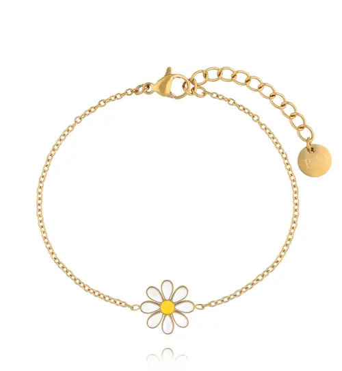 Bransoletka z kwiatuszkiem złota BSY0565